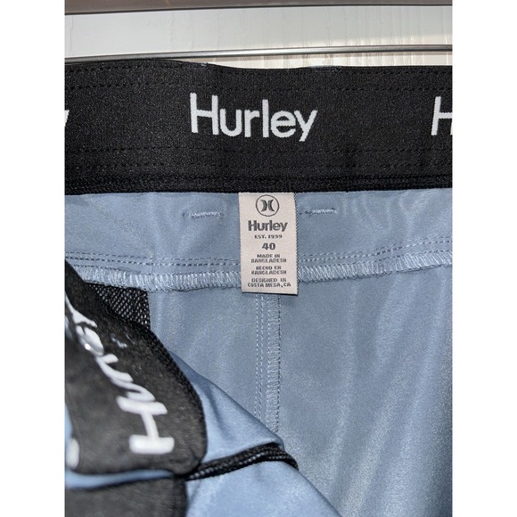 HURLEY Tech Pant Stretch Moisture Wicking w/ Hidden Pocket 40x29‎ Blue - Picture 6 of 6